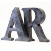 letras decorativas estilo industrial. en Papermint