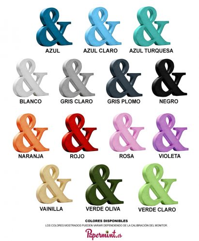 Letra decorativa. Colores. Papermint