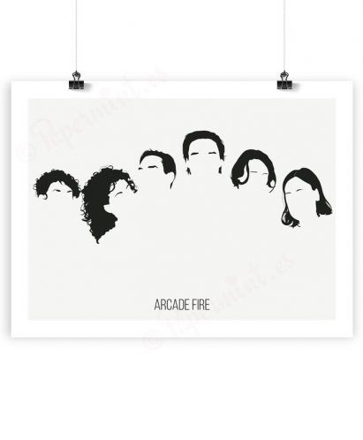 Lámina ilustración de Arcade Fire