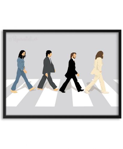 Póster minimalista de los Beatles