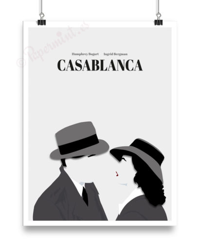 Lámina con título de la película Casablanca