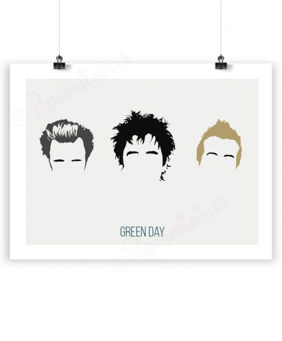 Lámina con ilustración de Green Day