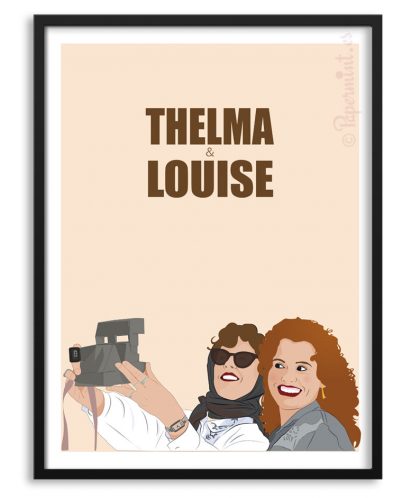 Póster ilustración de Thelma y Louise por Papermint