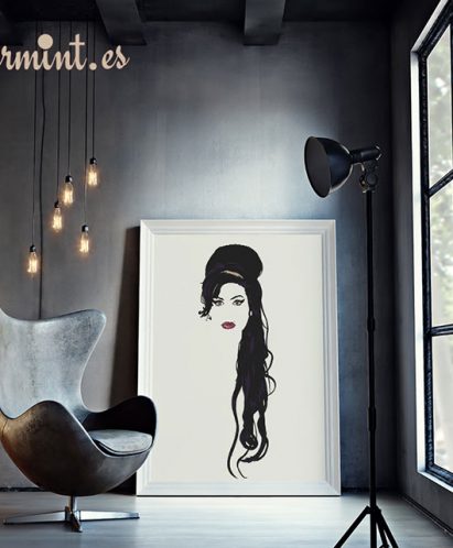 Amy Winehouse cuadro en salón