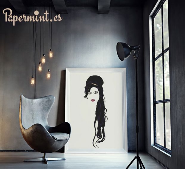 Amy Winehouse cuadro en salón