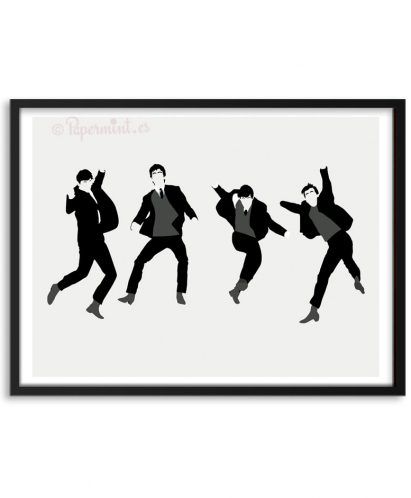 Póster de The Beatles saltando