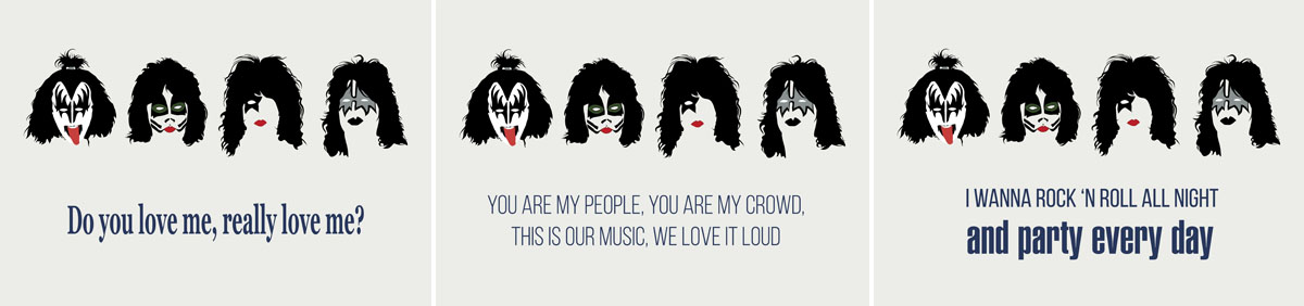 posters de Kiss con frase