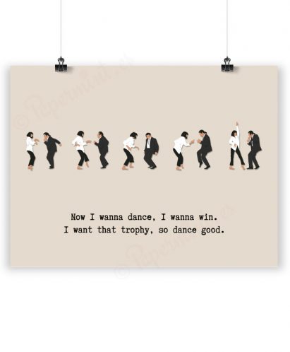 Lámina ilustración del baile de Pulp Fiction