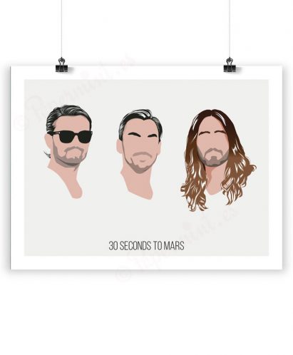 Lámina ilustración de 30 seconds to Mars