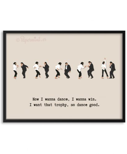 Póster baile de Pulp Fiction horizontal