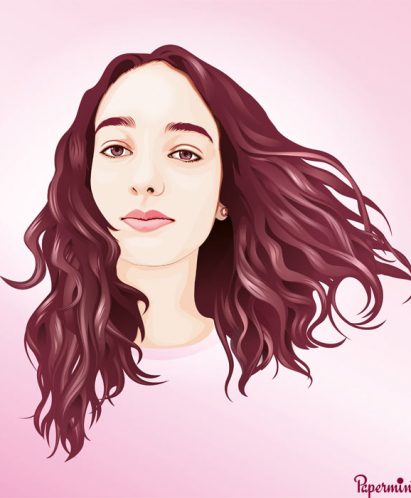 Retrato digital cara chica