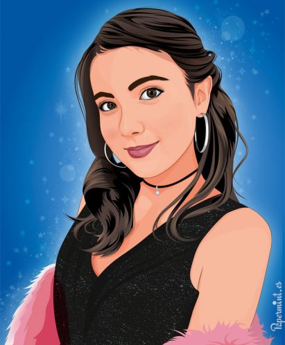 Retrato pop art de chica