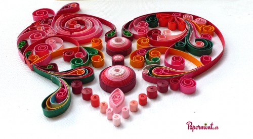 Corazón de papel. Quilling por Papermint