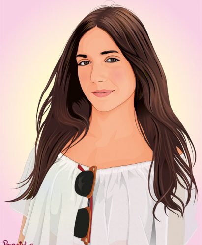 Retrato de chica personalizado para regalo