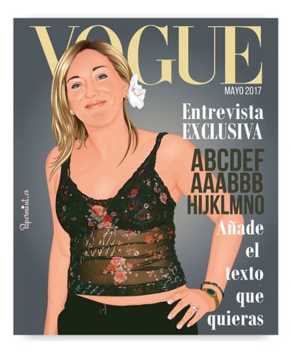retrato personalizado simulando portada de revista
