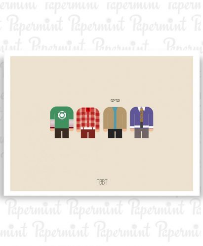 Lámina ilustración minimalista TBBT