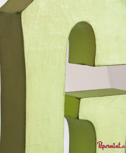 Letra G verde en stock