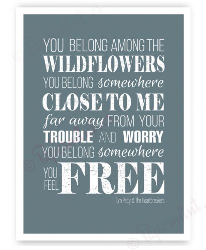 póster con letra de Wildflowers