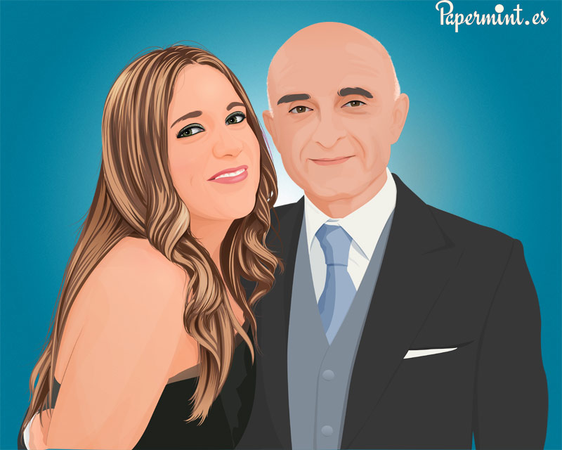 retrato regalo para día del padre