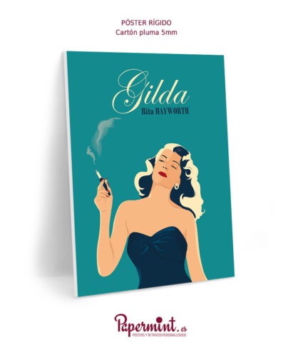 Póster rígido de la película Gilda.