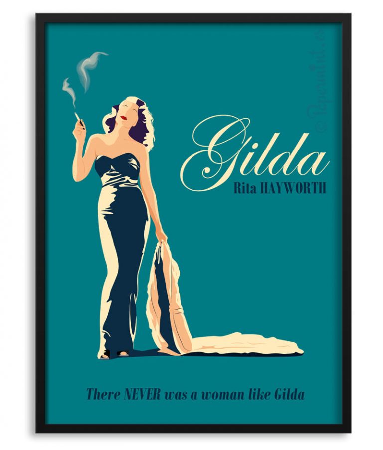 Rita Hayworth En Gilda Póster Minimalista Papermint