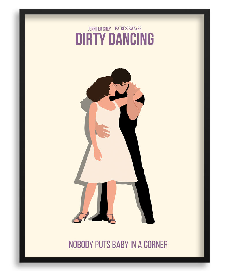 Póster ilustración minimalista de Dirty Dancing - Papermint