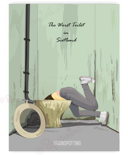 Póster Trainspotting escena del WC