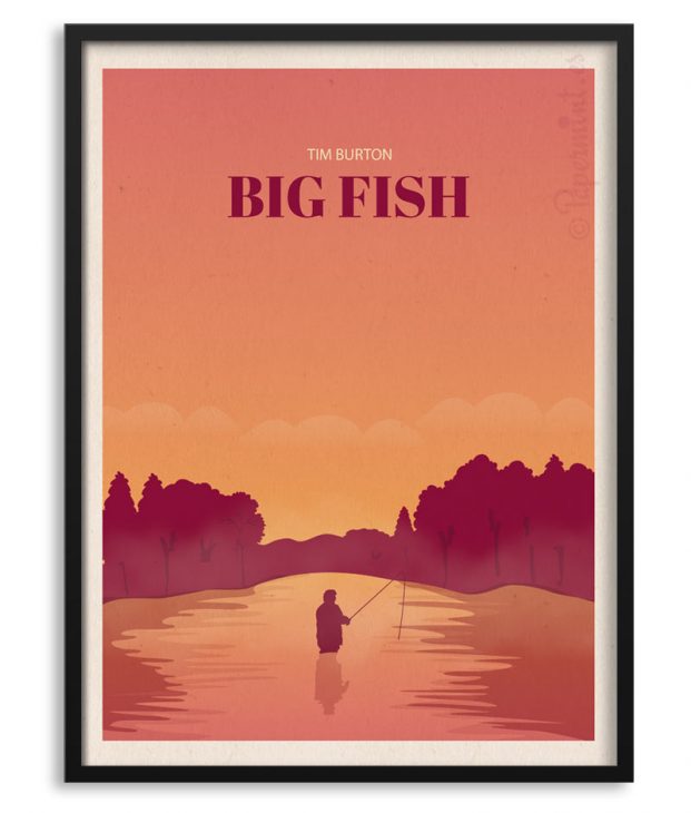 Póster "Big Fish" de Tim Burton. Ilustración personalizada Póster "Big Fish" de Tim Burton. Ilustración personalizada