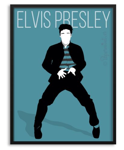 Póster minimalista de Elvis Presley personalizado
