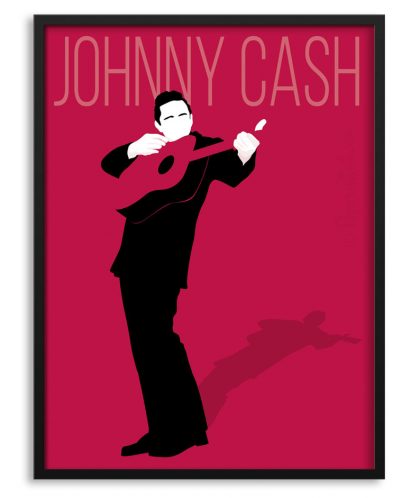 Póster ilustrado de Johnny Cash por Papermint