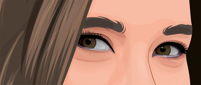 Ojos de chica ilustración