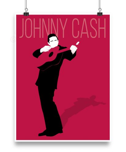 Lámina minimalista de Johnny Cash