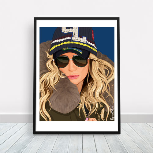 Retrato pop art de chica