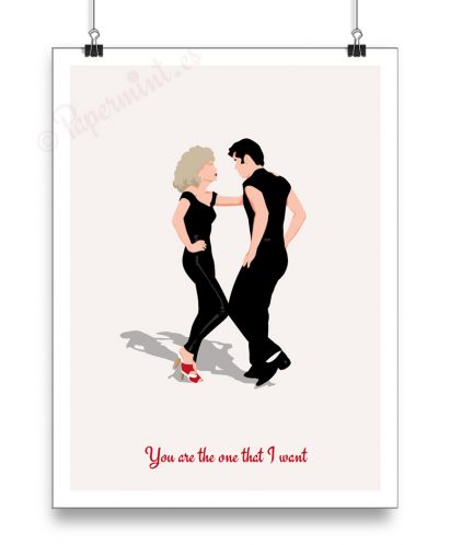 Lámina con ilustración de Grease