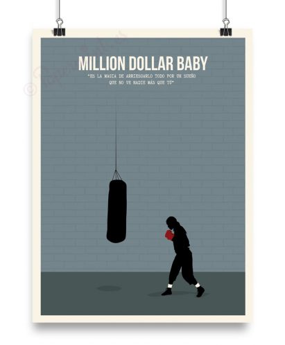 Póster Hilary Swank en Million Dollar Baby
