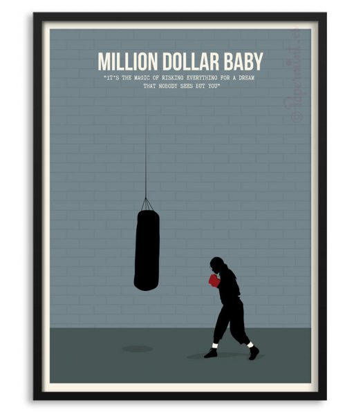 Póster de "Million Dollar Baby" con frase