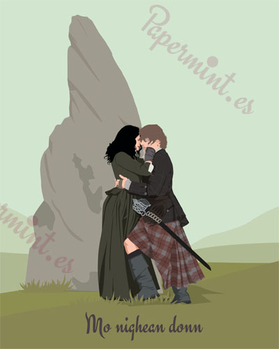 Póster Outlander con frase