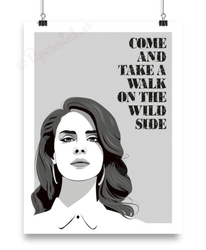 Lámina Lana del Rey con frase