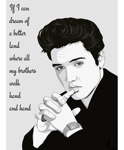 Póster de Elvis con letra