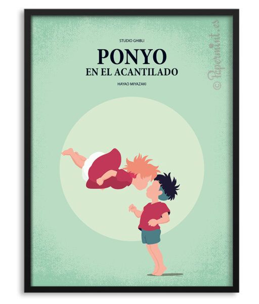 Póster del anime "Ponyo en el acantilado"
