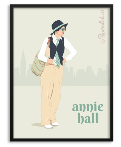 Póster ilustrado de Annie Hall