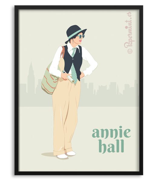 Póster ilustrado de Annie Hall