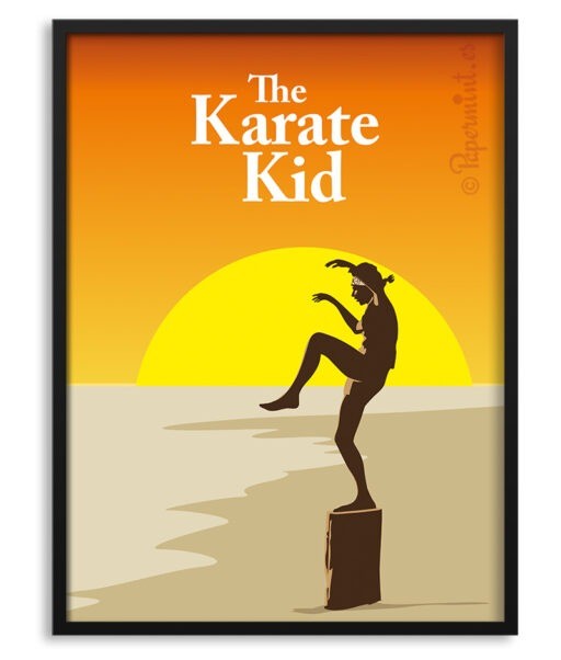 Póster con marco de "The Karate Kid"