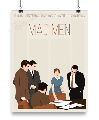 Lámina ilustración de Mad Men
