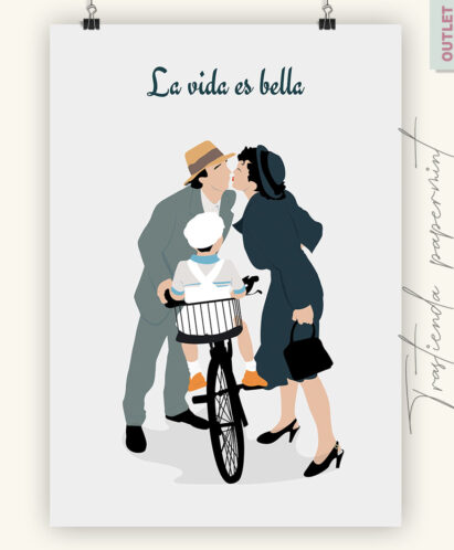 Lámina de la película "La vida es bella"