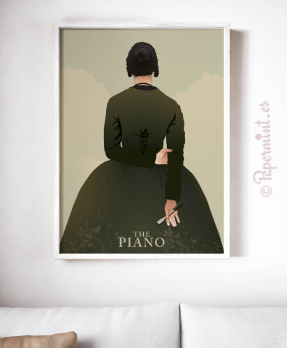 Cuadro sobre pared con poster de