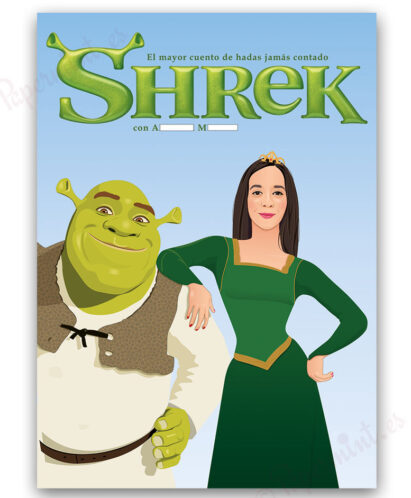 Cartel de Shrek con personaje personalizado