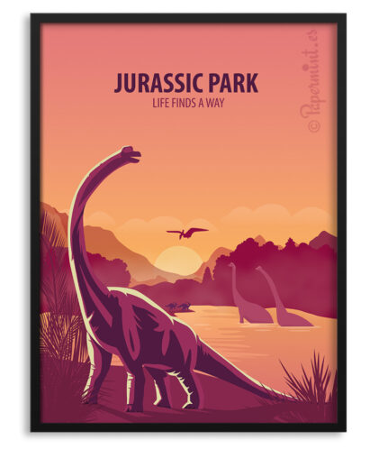 Cuadro con póster de Jurassic Park