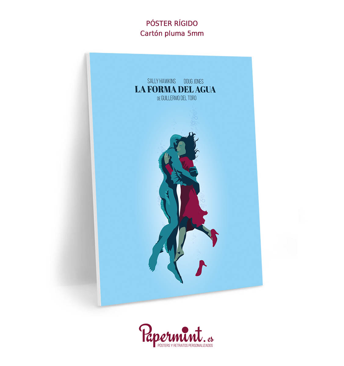 Póster formato rígido de la película "La forma del agua"