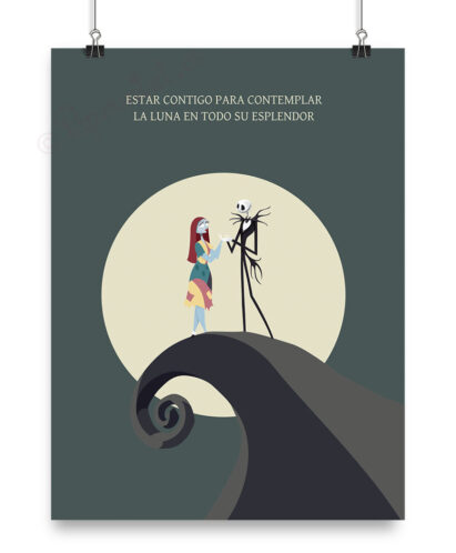 Lámina con ilustración de Jack Skellington